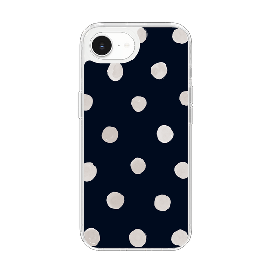 Slim Protection Case［ Watercolor Dots Retro Color - Navy ］