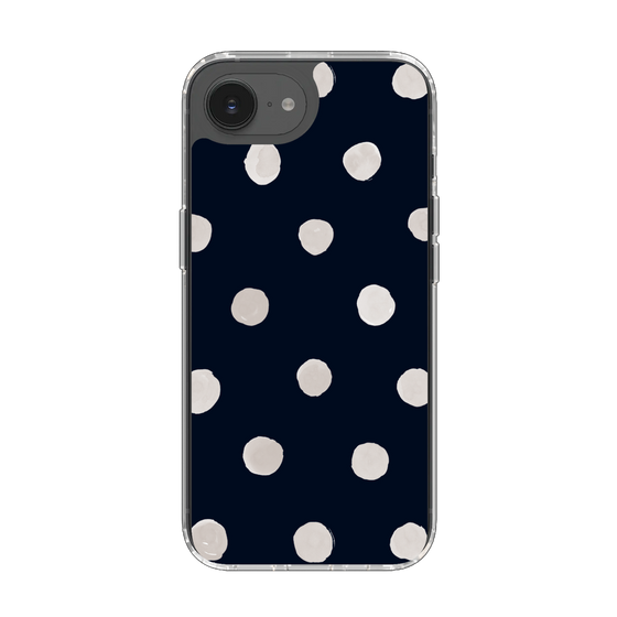 Slim Protection Case［ Watercolor Dots Retro Color - Navy ］