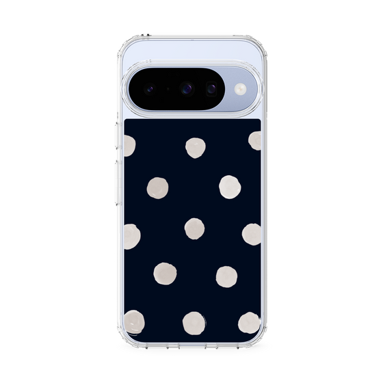 Slim Protection Case［ Watercolor Dots Retro Color - Navy ］