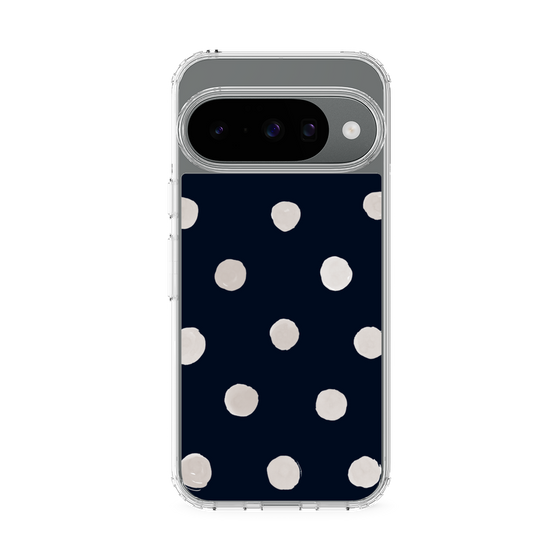 Slim Protection Case［ Watercolor Dots Retro Color - Navy ］