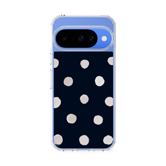 Slim Protection Case［ Watercolor Dots Retro Color - Navy ］