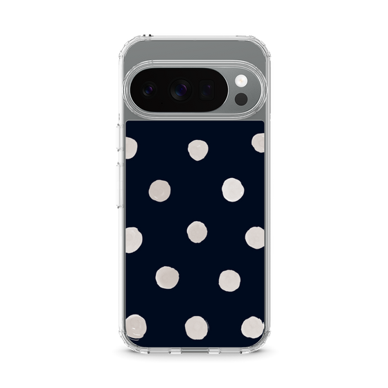 Slim Protection Case［ Watercolor Dots Retro Color - Navy ］