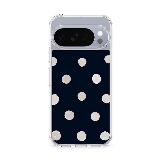 Slim Protection Case［ Watercolor Dots Retro Color - Navy ］