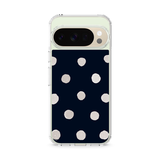 Slim Protection Case［ Watercolor Dots Retro Color - Navy ］