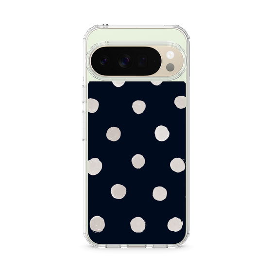 Slim Protection Case［ Watercolor Dots Retro Color - Navy ］