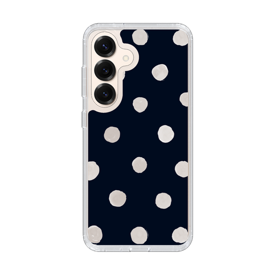 Slim Protection Case［ Watercolor Dots Retro Color - Navy ］