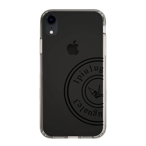 Slim Protection Case for Apple iPhone XR［ 1PIU1UGUALE3 - crane - Black ］