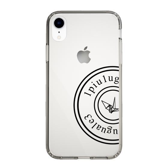 Slim Protection Case for Apple iPhone XR［ 1PIU1UGUALE3 - crane - Black ］