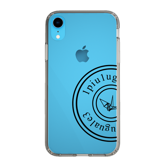 Slim Protection Case for Apple iPhone XR［ 1PIU1UGUALE3 - crane - Black ］