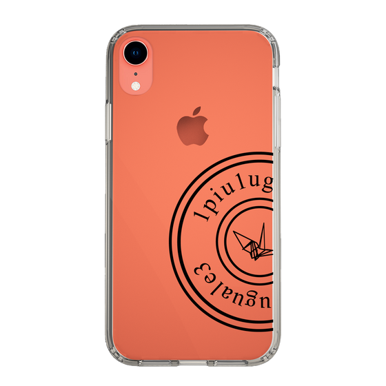 Slim Protection Case for Apple iPhone XR［ 1PIU1UGUALE3 - crane - Black ］