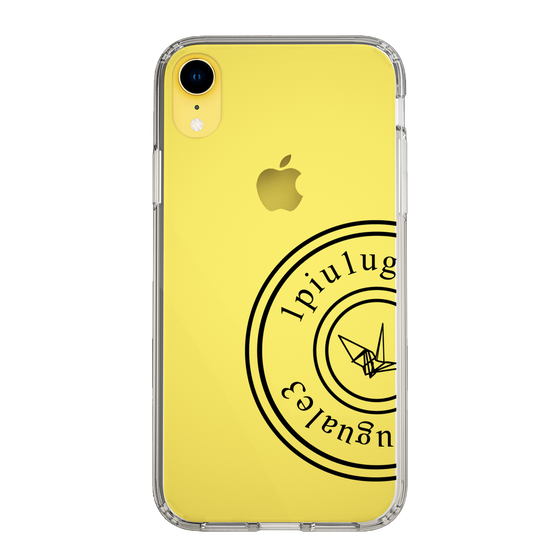 Slim Protection Case for Apple iPhone XR［ 1PIU1UGUALE3 - crane - Black ］