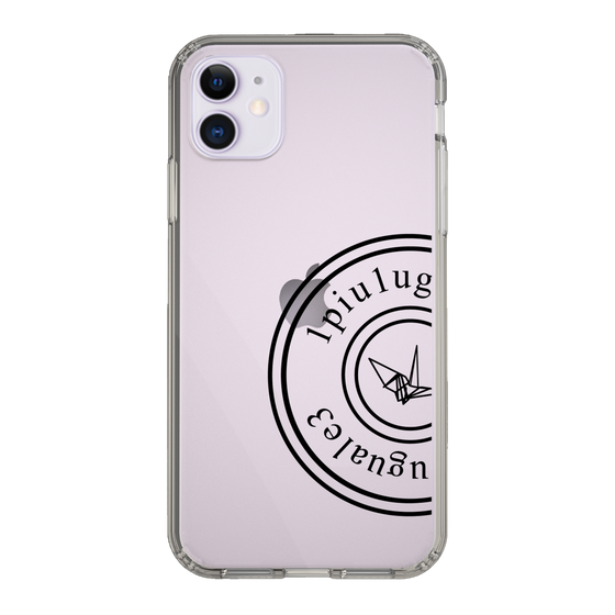 Slim Protection Case for Apple iPhone 11［ 1PIU1UGUALE3 - crane - Black ］