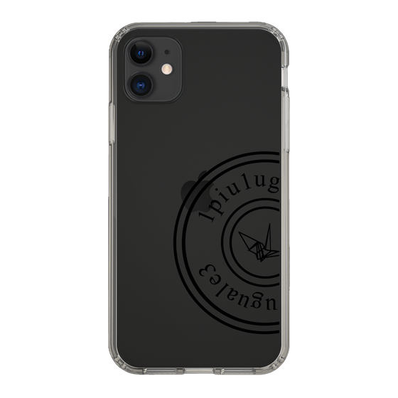 Slim Protection Case for Apple iPhone 11［ 1PIU1UGUALE3 - crane - Black ］