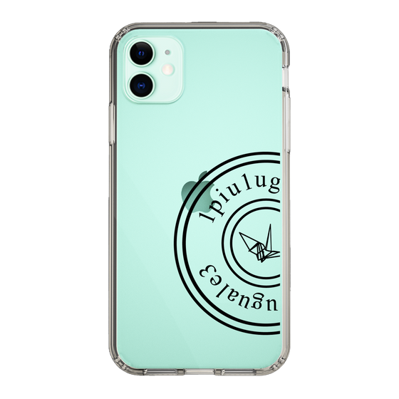 Slim Protection Case for Apple iPhone 11［ 1PIU1UGUALE3 - crane - Black ］