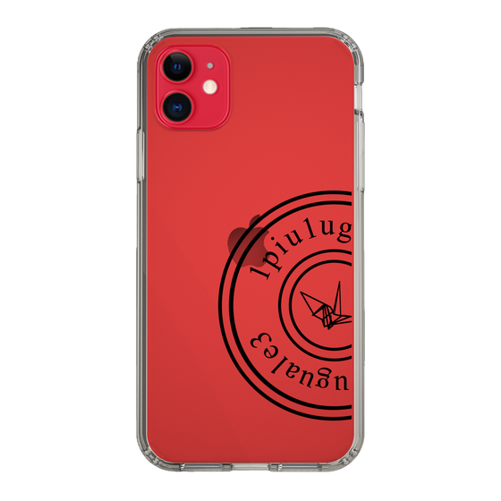 Slim Protection Case for Apple iPhone 11［ 1PIU1UGUALE3 - crane - Black ］