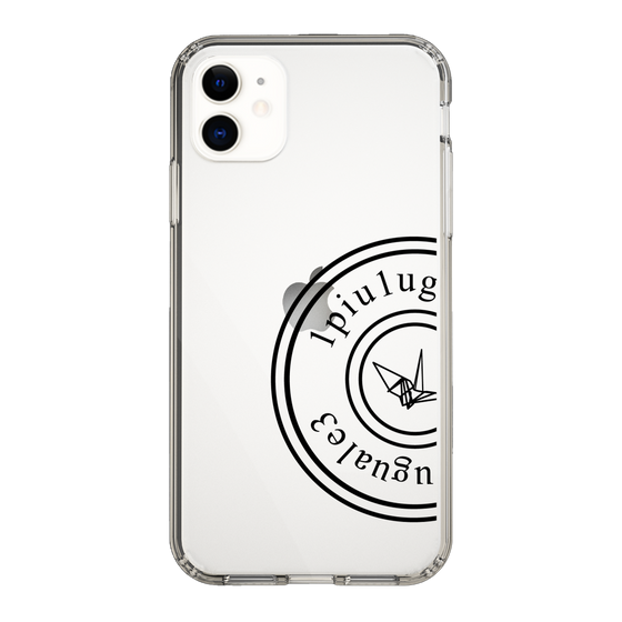 Slim Protection Case for Apple iPhone 11［ 1PIU1UGUALE3 - crane - Black ］