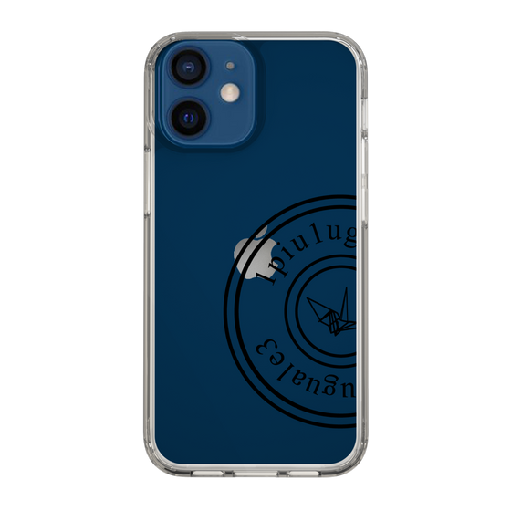 Slim Protection Case for Apple iPhone 12 mini［ 1PIU1UGUALE3 - crane - Black ］