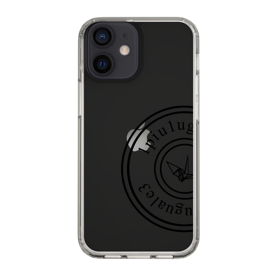 Slim Protection Case for Apple iPhone 12 mini［ 1PIU1UGUALE3 - crane - Black ］