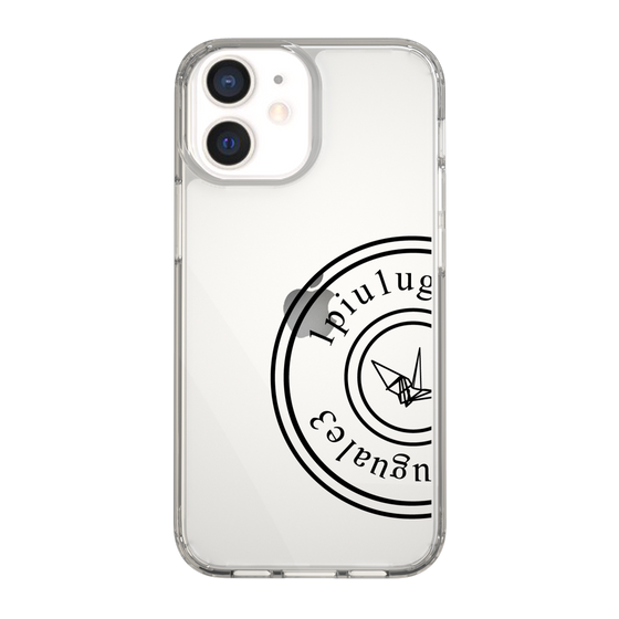 Slim Protection Case for Apple iPhone 12 mini［ 1PIU1UGUALE3 - crane - Black ］