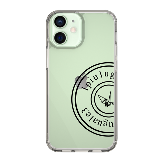 Slim Protection Case for Apple iPhone 12 mini［ 1PIU1UGUALE3 - crane - Black ］