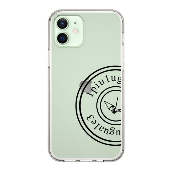 Slim Protection Case for Apple iPhone 12［ 1PIU1UGUALE3 - crane - Black ］