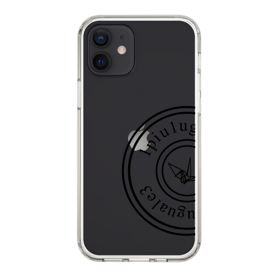 Slim Protection Case for Apple iPhone 12［ 1PIU1UGUALE3 - crane - Black ］
