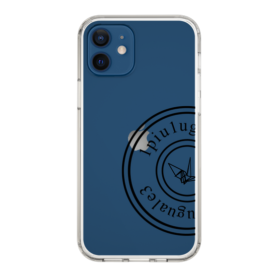 Slim Protection Case for Apple iPhone 12［ 1PIU1UGUALE3 - crane - Black ］