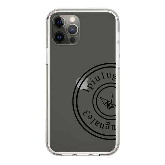 Slim Protection Case for Apple iPhone 12 Pro［ 1PIU1UGUALE3 - crane - Black ］