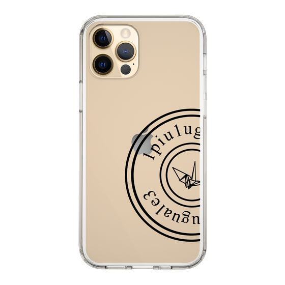 Slim Protection Case for Apple iPhone 12 Pro［ 1PIU1UGUALE3 - crane - Black ］