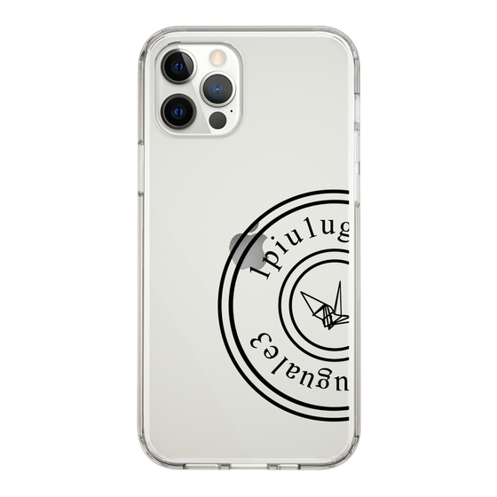 Slim Protection Case for Apple iPhone 12 Pro［ 1PIU1UGUALE3 - crane - Black ］