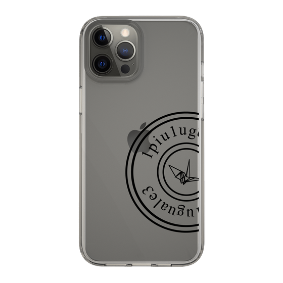 Slim Protection Case for Apple iPhone 12 Pro Max［ 1PIU1UGUALE3 - crane - Black ］