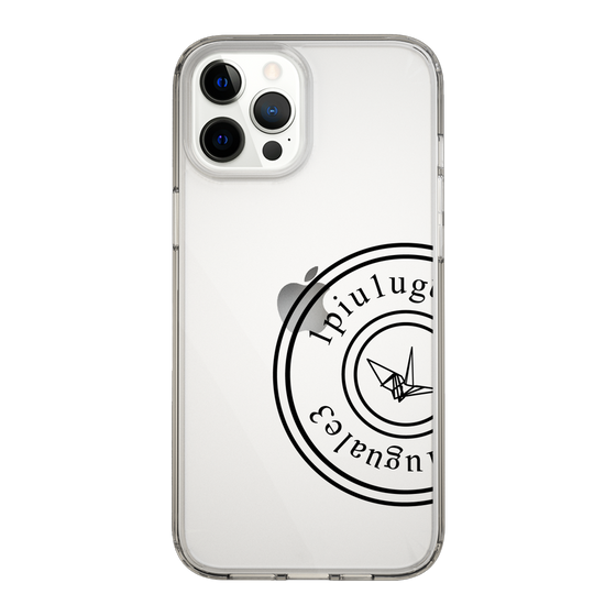 Slim Protection Case for Apple iPhone 12 Pro Max［ 1PIU1UGUALE3 - crane - Black ］