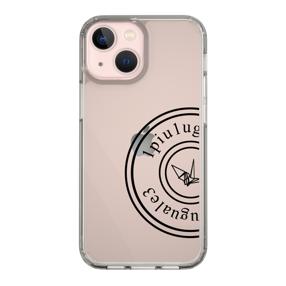 Slim Protection Case for Apple iPhone 13 mini［ 1PIU1UGUALE3 - crane - Black ］