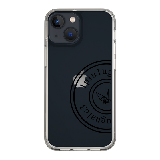Slim Protection Case for Apple iPhone 13 mini［ 1PIU1UGUALE3 - crane - Black ］