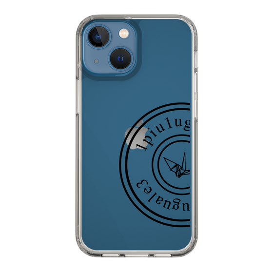 Slim Protection Case for Apple iPhone 13 mini［ 1PIU1UGUALE3 - crane - Black ］