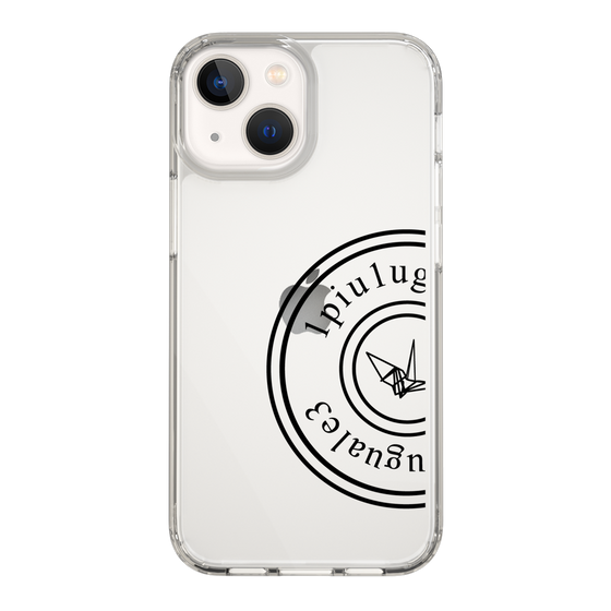 Slim Protection Case for Apple iPhone 13 mini［ 1PIU1UGUALE3 - crane - Black ］