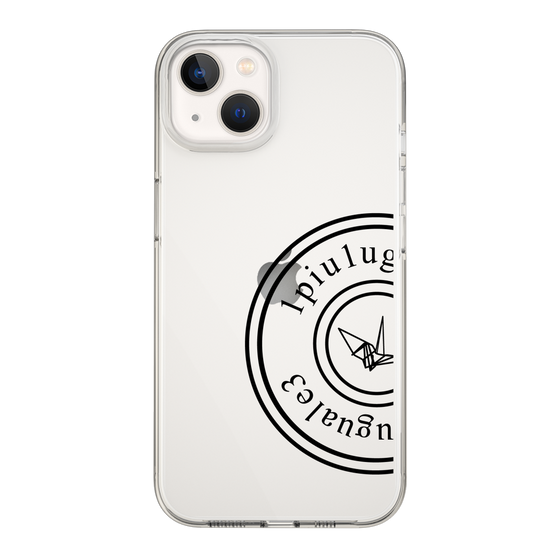Slim Protection Case for Apple iPhone 13［ 1PIU1UGUALE3 - crane - Black ］
