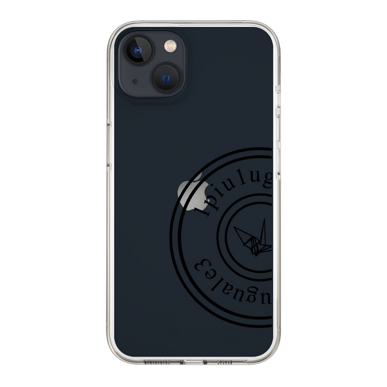 Slim Protection Case for Apple iPhone 13［ 1PIU1UGUALE3 - crane - Black ］