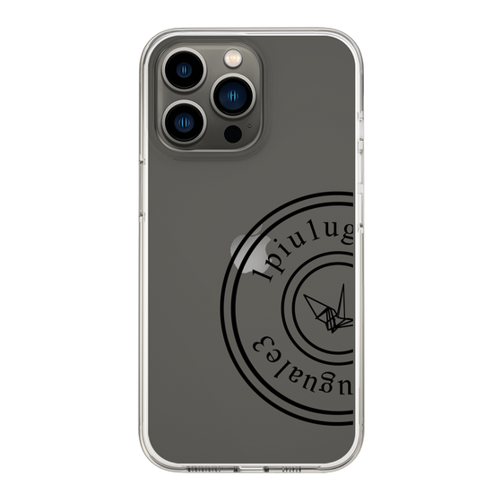 Slim Protection Case for Apple iPhone 13 Pro［ 1PIU1UGUALE3 - crane - Black ］