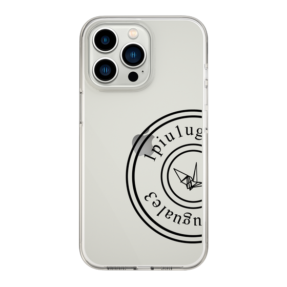 Slim Protection Case for Apple iPhone 13 Pro［ 1PIU1UGUALE3 - crane - Black ］