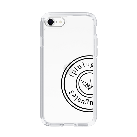 Slim Protection Case for Apple iPhone SE 2nd Generation［ 1PIU1UGUALE3 - crane - Black ］