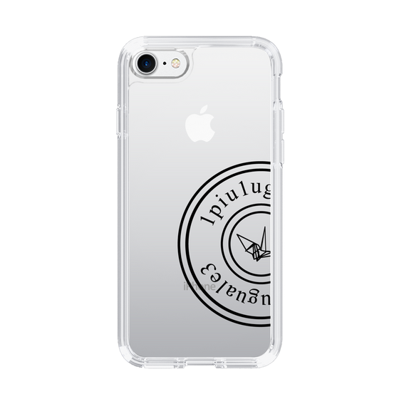 Slim Protection Case for Apple iPhone 7［ 1PIU1UGUALE3 - crane - Black ］