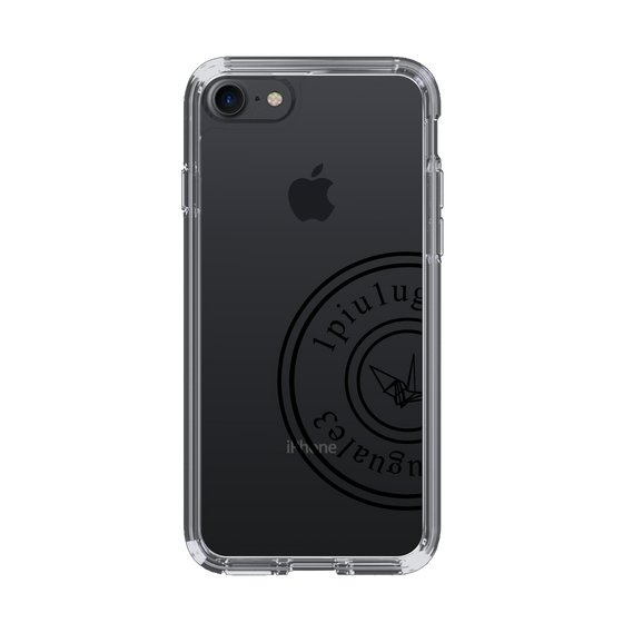 Slim Protection Case for Apple iPhone 7［ 1PIU1UGUALE3 - crane - Black ］