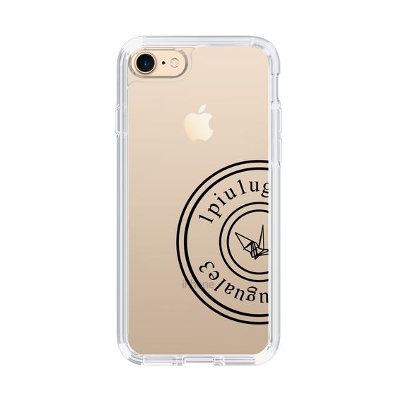 Slim Protection Case for Apple iPhone 7［ 1PIU1UGUALE3 - crane - Black ］