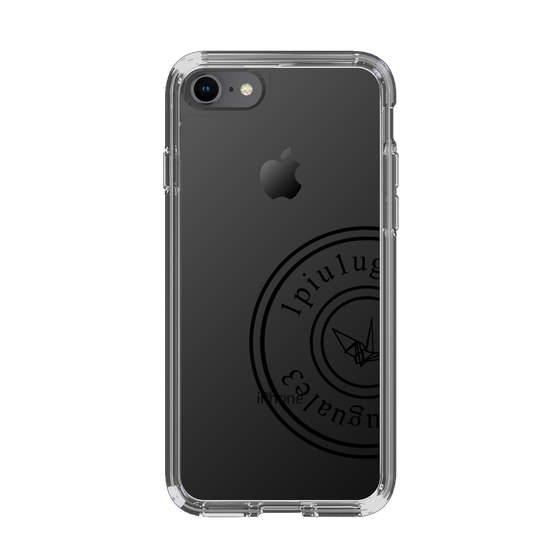 Slim Protection Case for Apple iPhone 8［ 1PIU1UGUALE3 - crane - Black ］