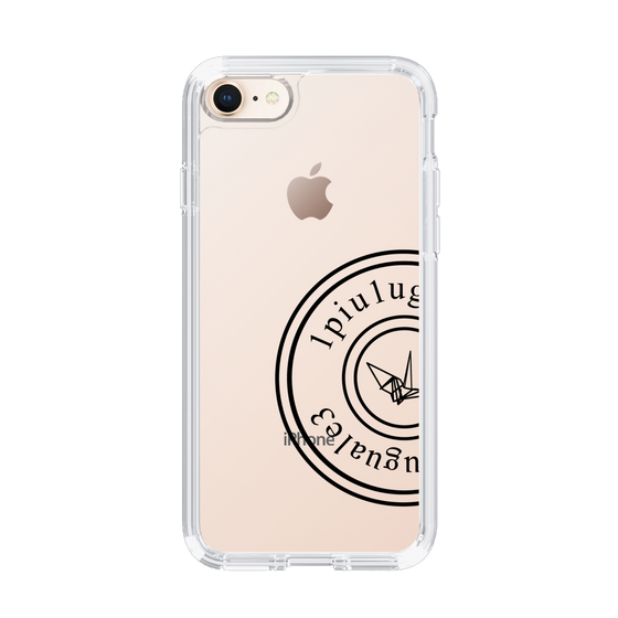 Slim Protection Case for Apple iPhone 8［ 1PIU1UGUALE3 - crane - Black ］