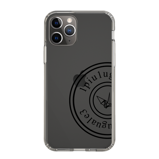 Slim Protection Case for Apple iPhone 11 Pro［ 1PIU1UGUALE3 - crane - Black ］