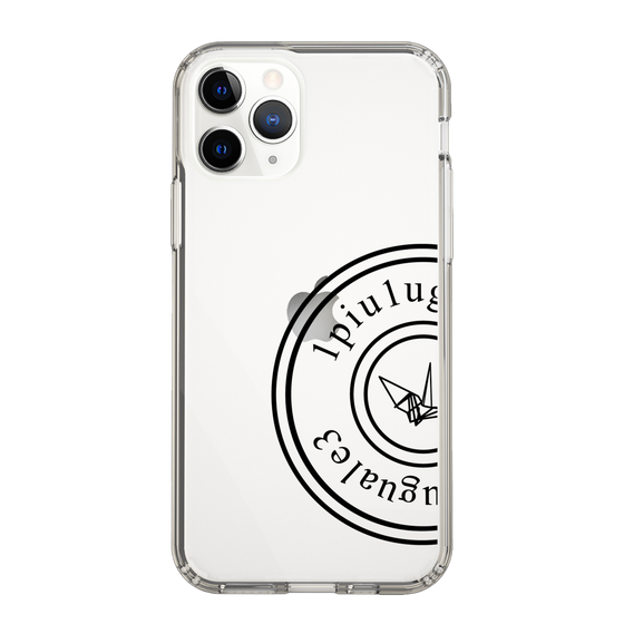Slim Protection Case for Apple iPhone 11 Pro［ 1PIU1UGUALE3 - crane - Black ］