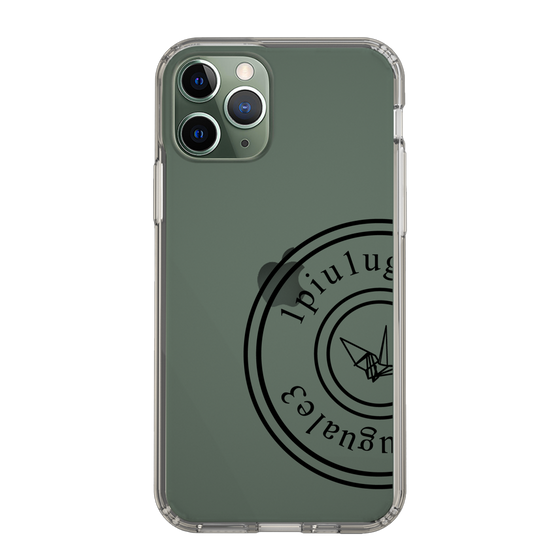 Slim Protection Case for Apple iPhone 11 Pro［ 1PIU1UGUALE3 - crane - Black ］