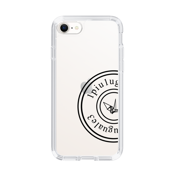 Slim Protection Case for Apple iPhone SE 3rd Generation［ 1PIU1UGUALE3 - crane - Black ］